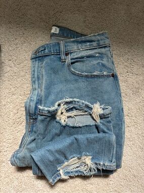A & F Ankle Straight Ultra High Rise